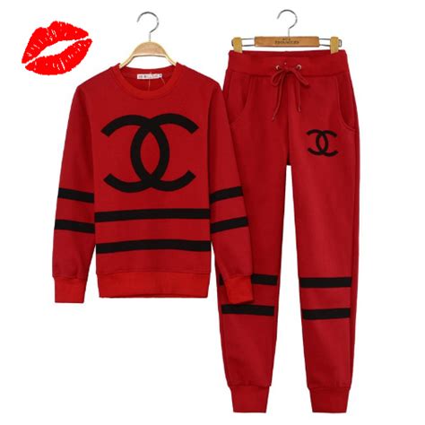 chanel sweatsuit women's|chanel two piece set.